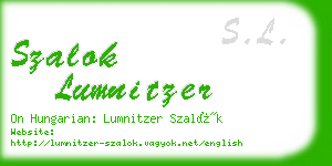 szalok lumnitzer business card